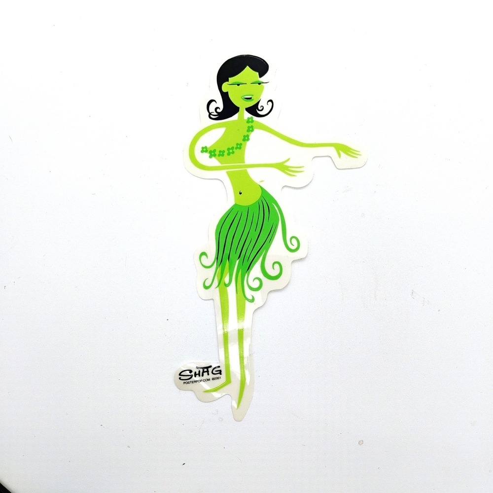 Shag Josh Agle Art Hula Dancer Girl Vintage 2001 Y2K Posterpop Retro Hawaii Tika